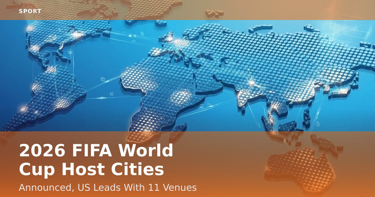 2026 FIFA World Cup Host Cities Announced, US Leads With 11 Venues