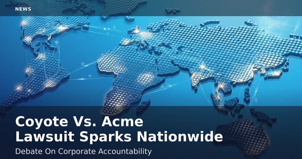 Coyote Vs. Acme Lawsuit Sparks Nationwide Debate On Corporate Accountability