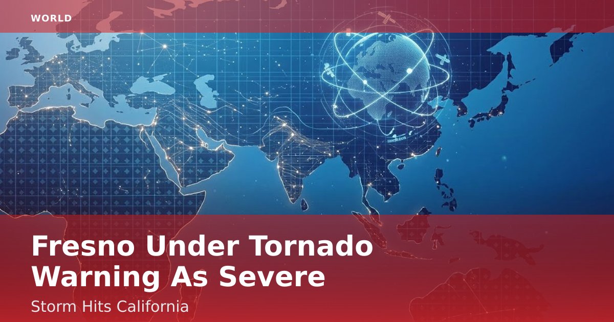 Fresno Under Tornado Warning As Severe Storm Hits California