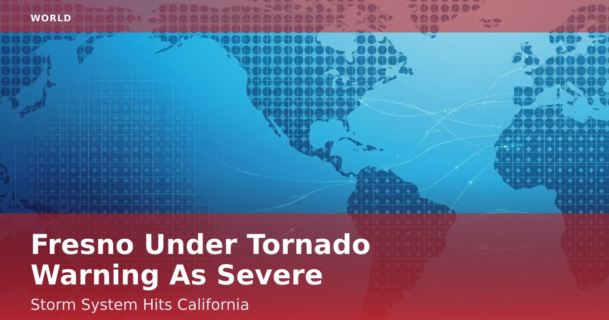 Fresno Under Tornado Warning As Severe Storm System Hits California