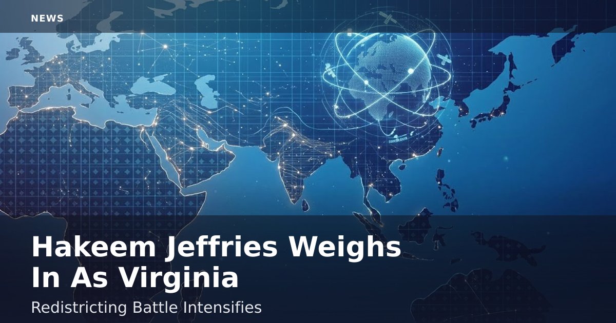 Hakeem Jeffries Weighs In As Virginia Redistricting Battle Intensifies