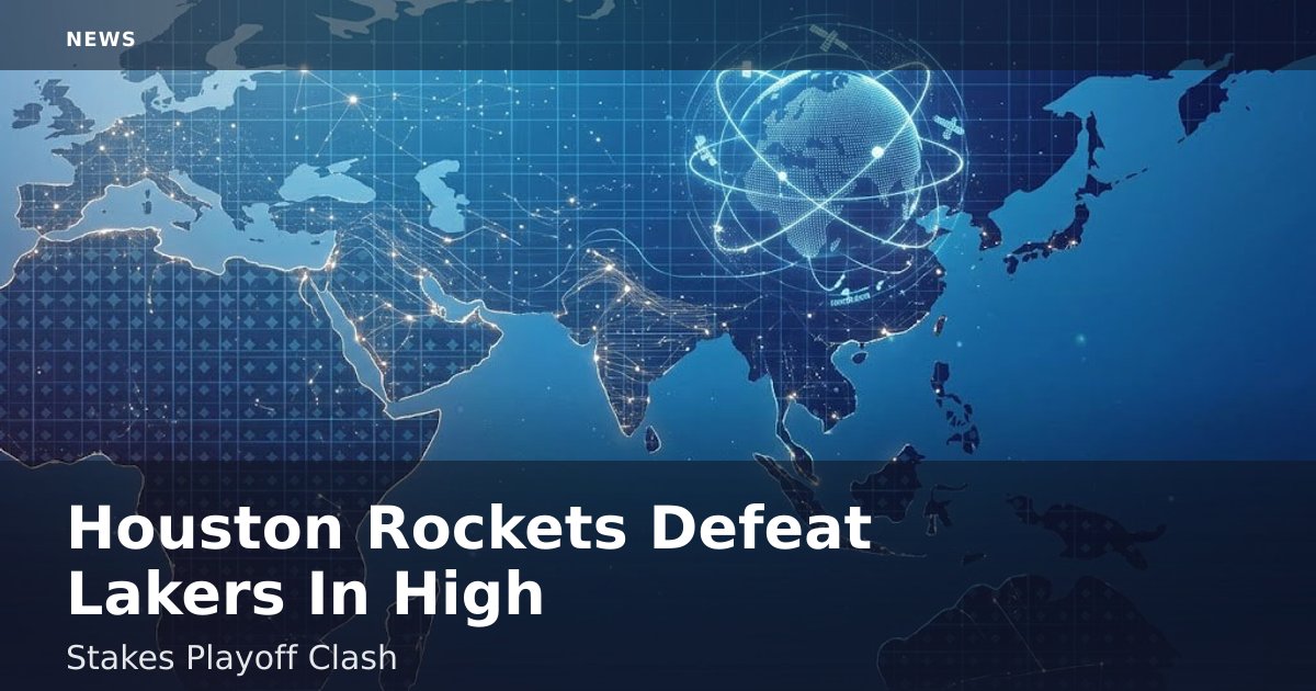 Houston Rockets Defeat Lakers In High-Stakes Playoff Clash