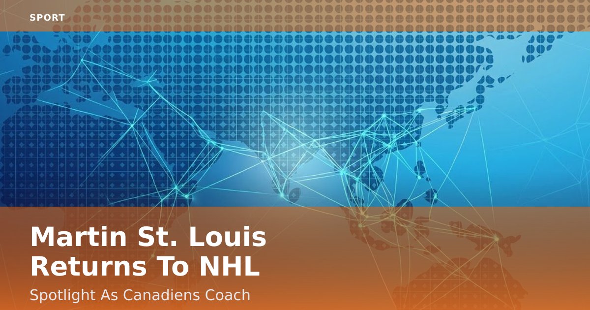 Martin St. Louis Returns To NHL Spotlight As Canadiens Coach