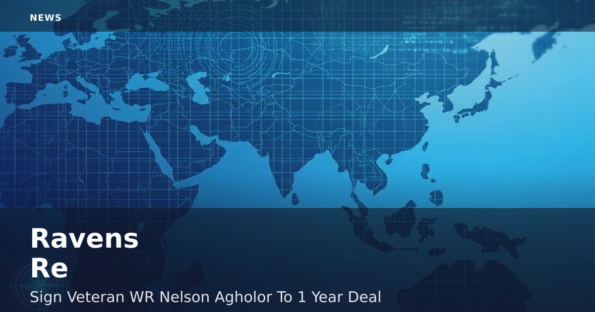 Ravens Re-Sign Veteran WR Nelson Agholor To 1-Year Deal