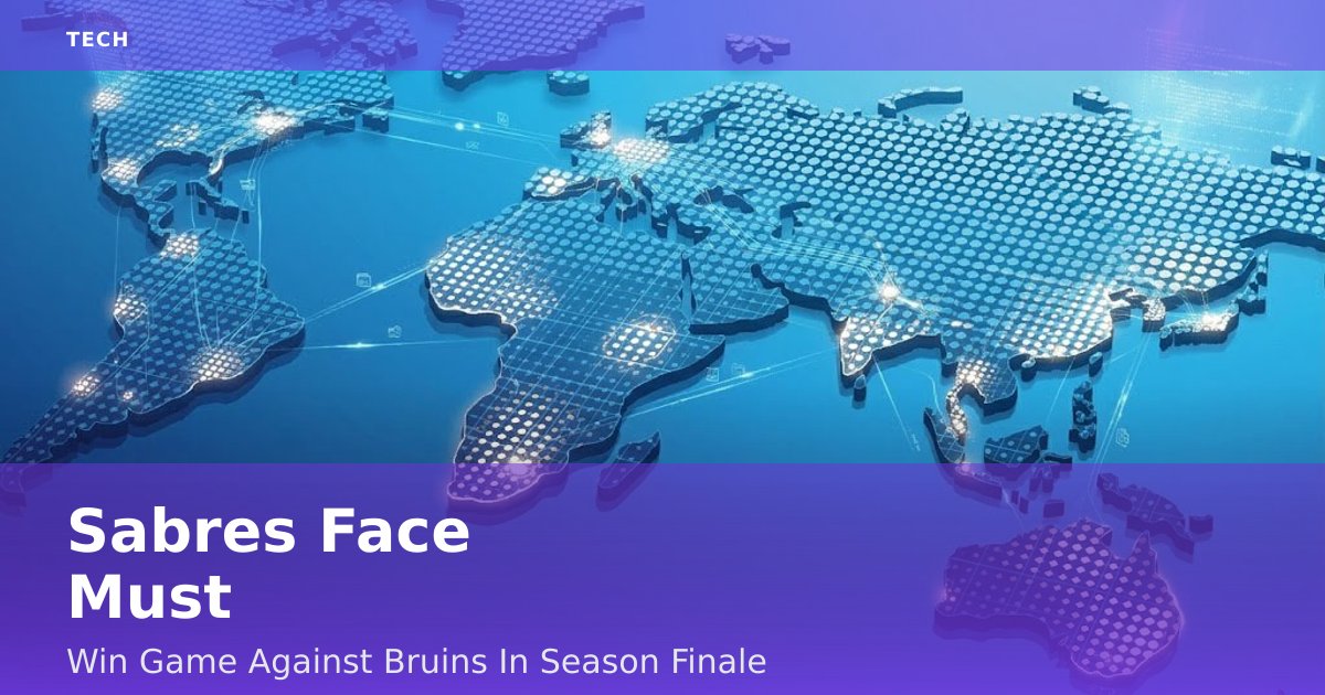 Sabres Face Must-Win Game Against Bruins In Season Finale