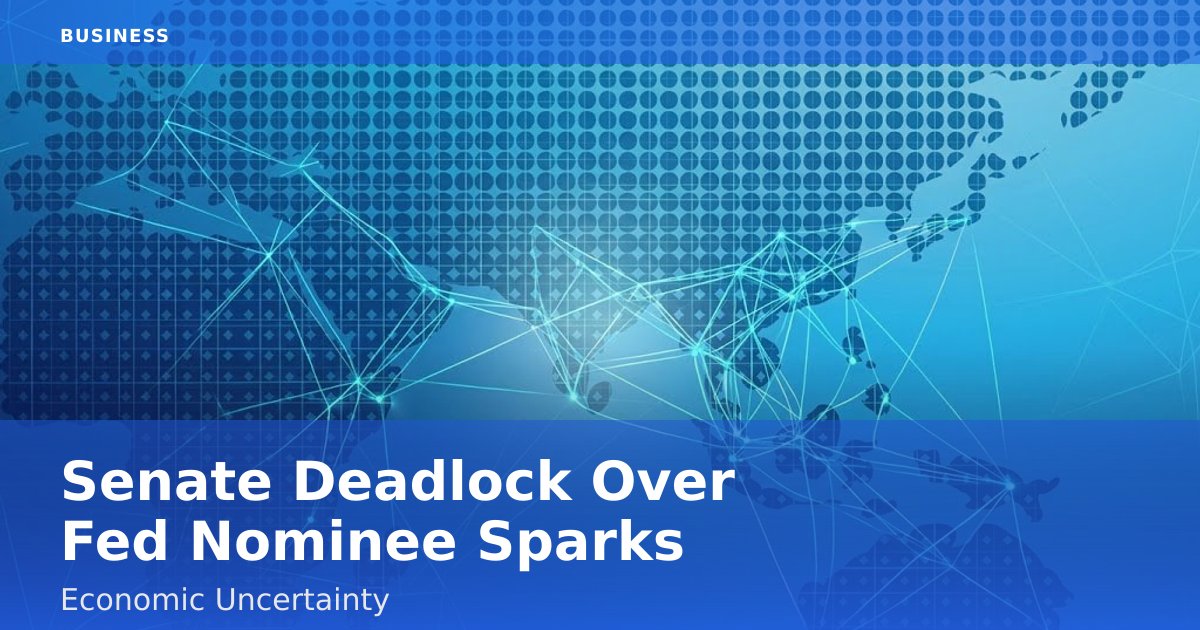 Senate Deadlock Over Fed Nominee Sparks Economic Uncertainty