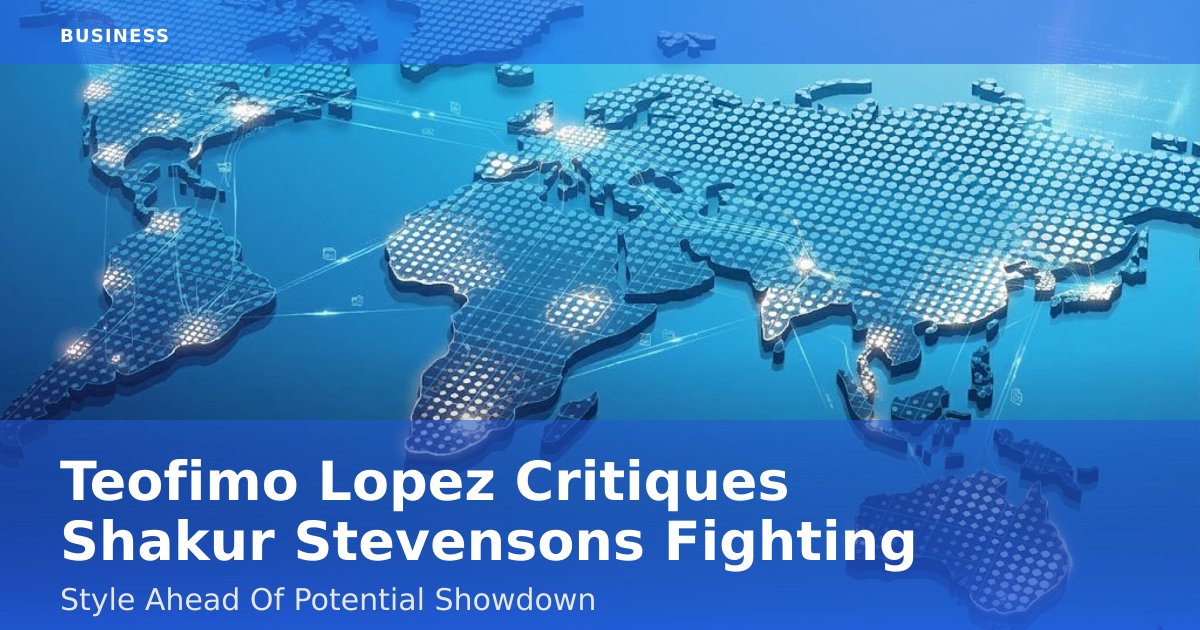 Teofimo Lopez Critiques Shakur Stevenson's Fighting Style Ahead Of Potential Showdown
