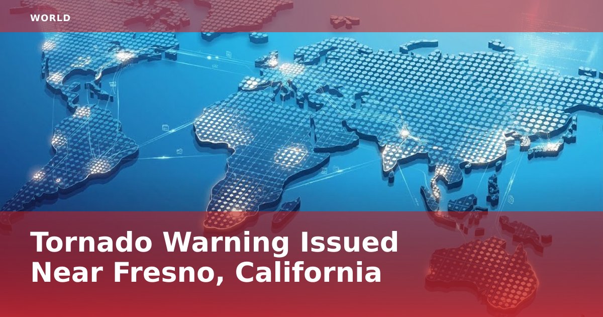 Tornado Warning Issued Near Fresno, California