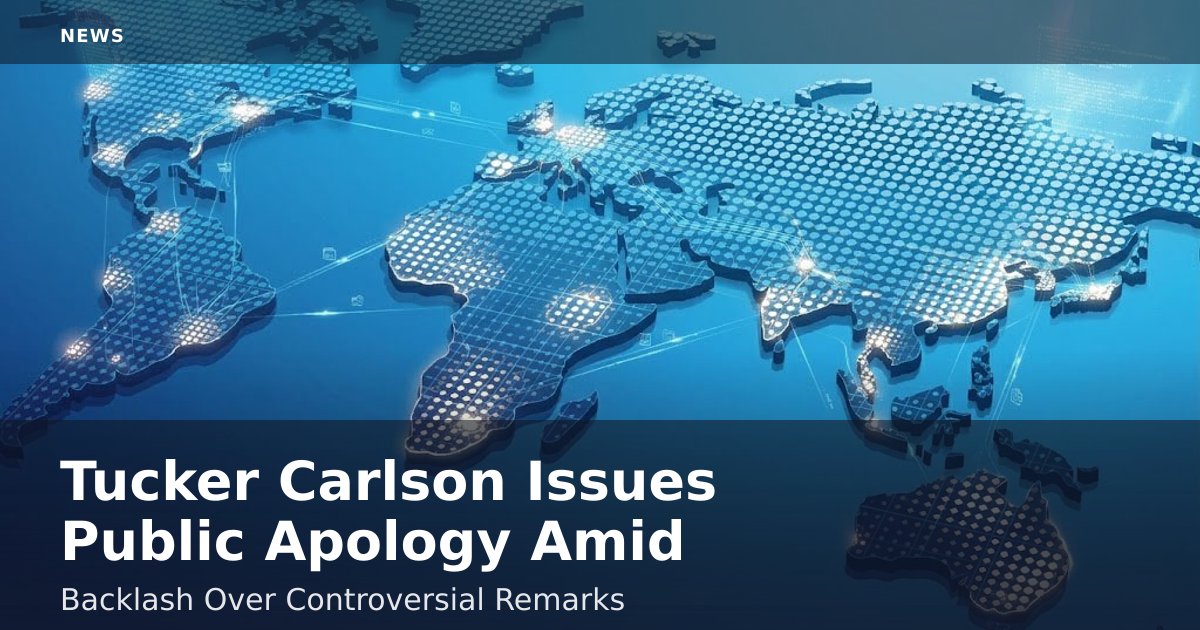 Tucker Carlson Issues Public Apology Amid Backlash Over Controversial Remarks
