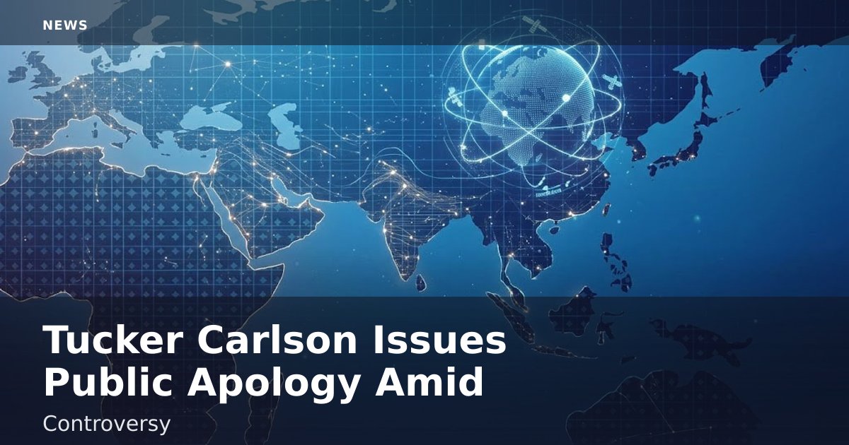 Tucker Carlson Issues Public Apology Amid Controversy