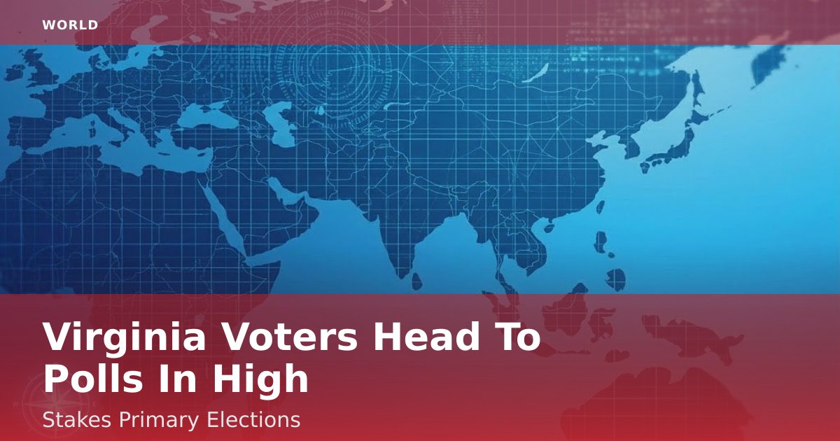 Virginia Voters Head To Polls In High-Stakes Primary Elections