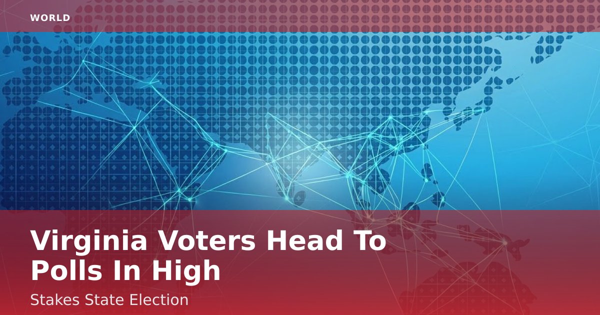 Virginia Voters Head To Polls In High-Stakes State Election