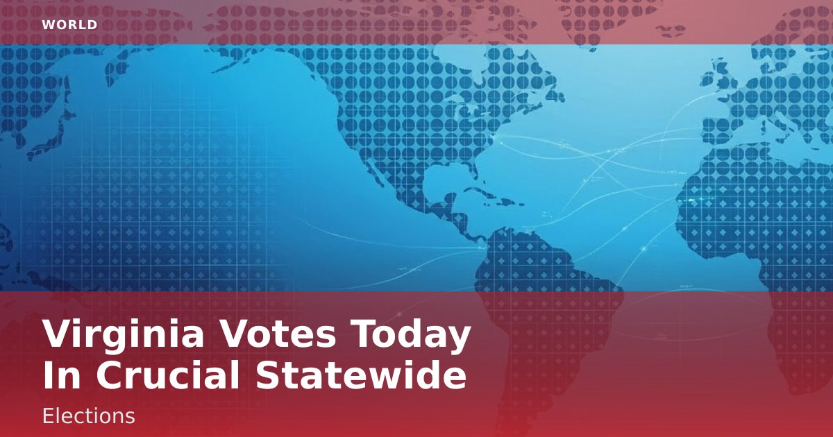 Virginia Votes Today In Crucial Statewide Elections