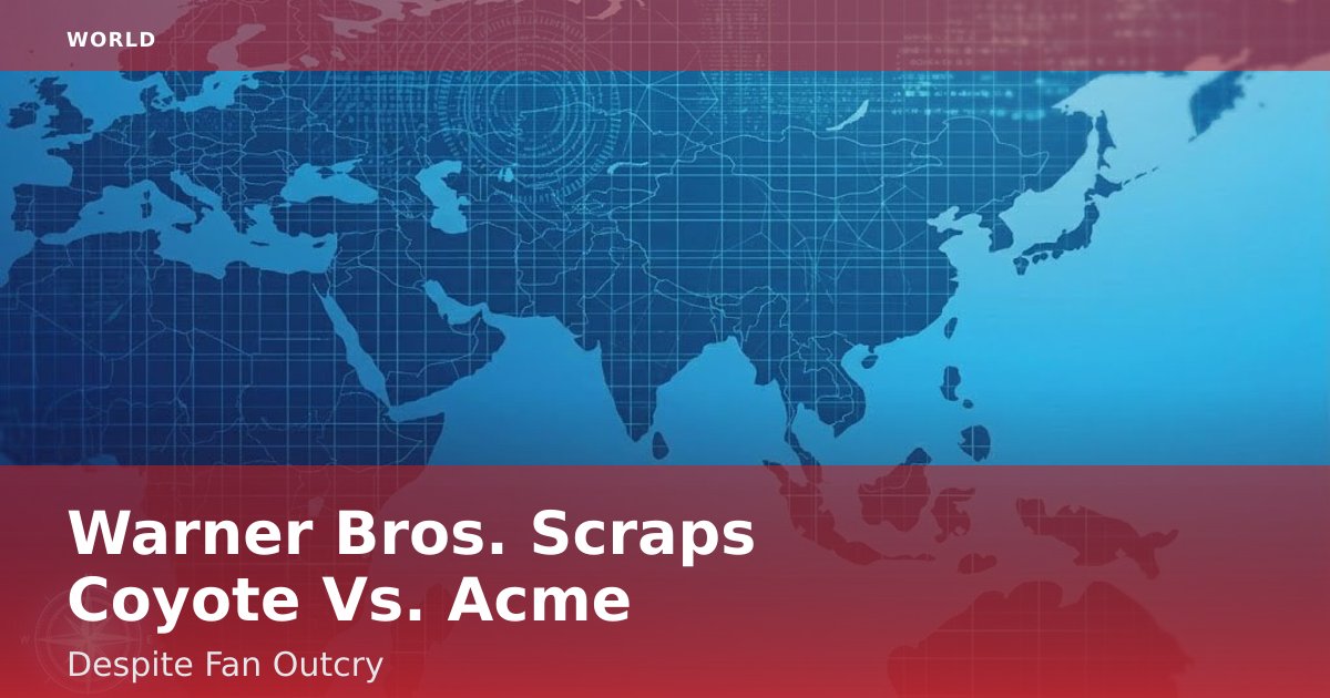 Warner Bros. Scraps 'Coyote Vs. Acme' Despite Fan Outcry