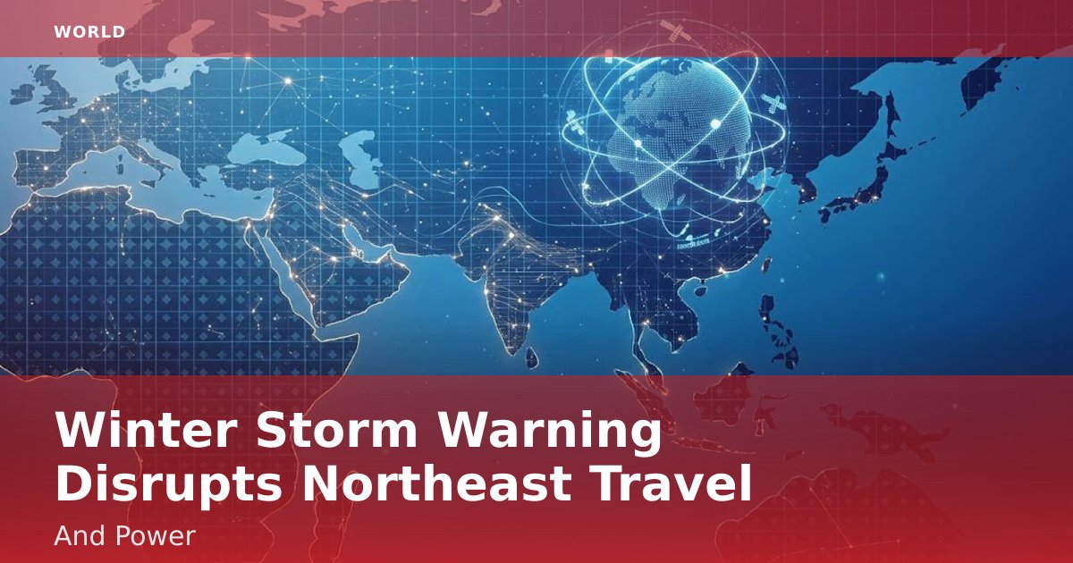 Winter Storm Warning Disrupts Northeast Travel And Power