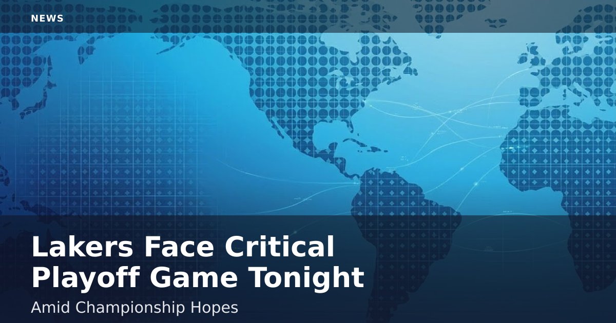 Lakers Face Critical Playoff Game Tonight Amid Championship Hopes